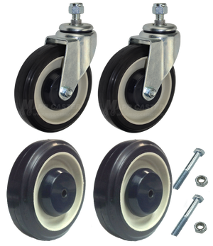 Shopping Cart Replacement Caster and Wheel Kit