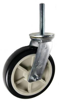 8" x 2" Polyurethane Wheel Swivel Caster with 3/4" Threaded Stem - 1200 Lbs Capacity