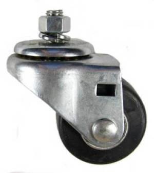 2-1/2" x 2" Polyolefin Wheel Swivel Caster with 1/2" Threaded Stem - 625 Lbs Capacity