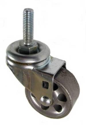 2" x 15/16" Semi-Steel Wheel Swivel Caster with 3/8" Threaded Stem - 125 Lbs Capacity