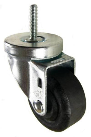 3" x 1-1/4" High Temp Wheel  Swivel Caster with 3/8" Threaded Stem - 350 Lbs Capacity