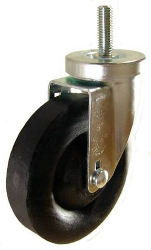 5" x 1-3/8" High Temp Wheel Swivel Caster with 1/2" Threaded Stem - 350 Lbs Capacity